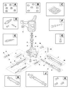 Pump Diagram and Parts List for 020735-00  Briggs and Stratton Pressure Washer